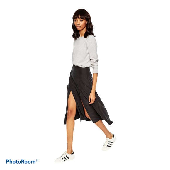 ASOS Dresses & Skirts - ASOS Mint Green Spliced MIDI Skirt